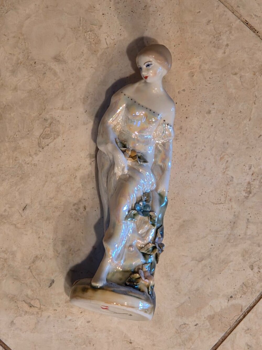 Beautiful Vintage  Romania Apulum Porcelain Figurine, Numbered, Opalescent